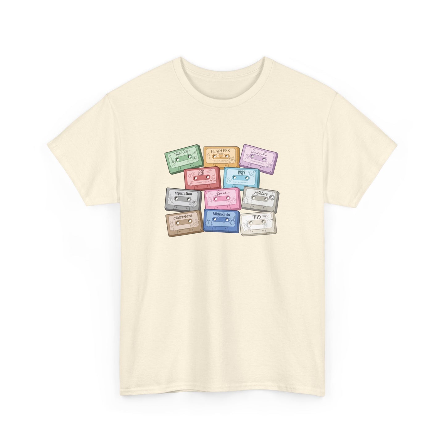 Taylor Swift Cassette eras albums Unisex Heavy Cotton Tee