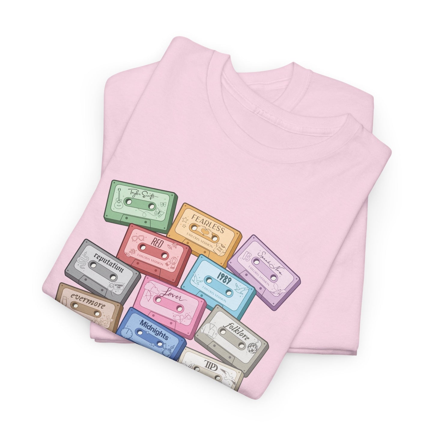 Taylor Swift Cassette eras albums Unisex Heavy Cotton Tee