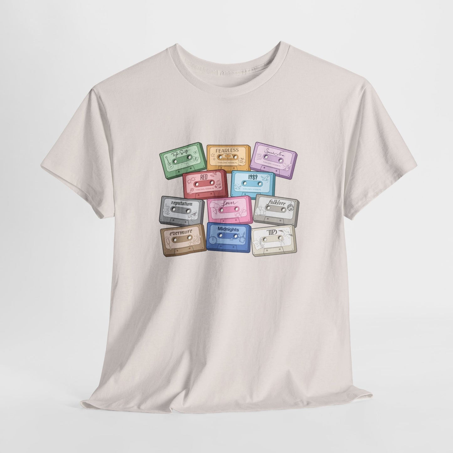 Taylor Swift Cassette eras albums Unisex Heavy Cotton Tee