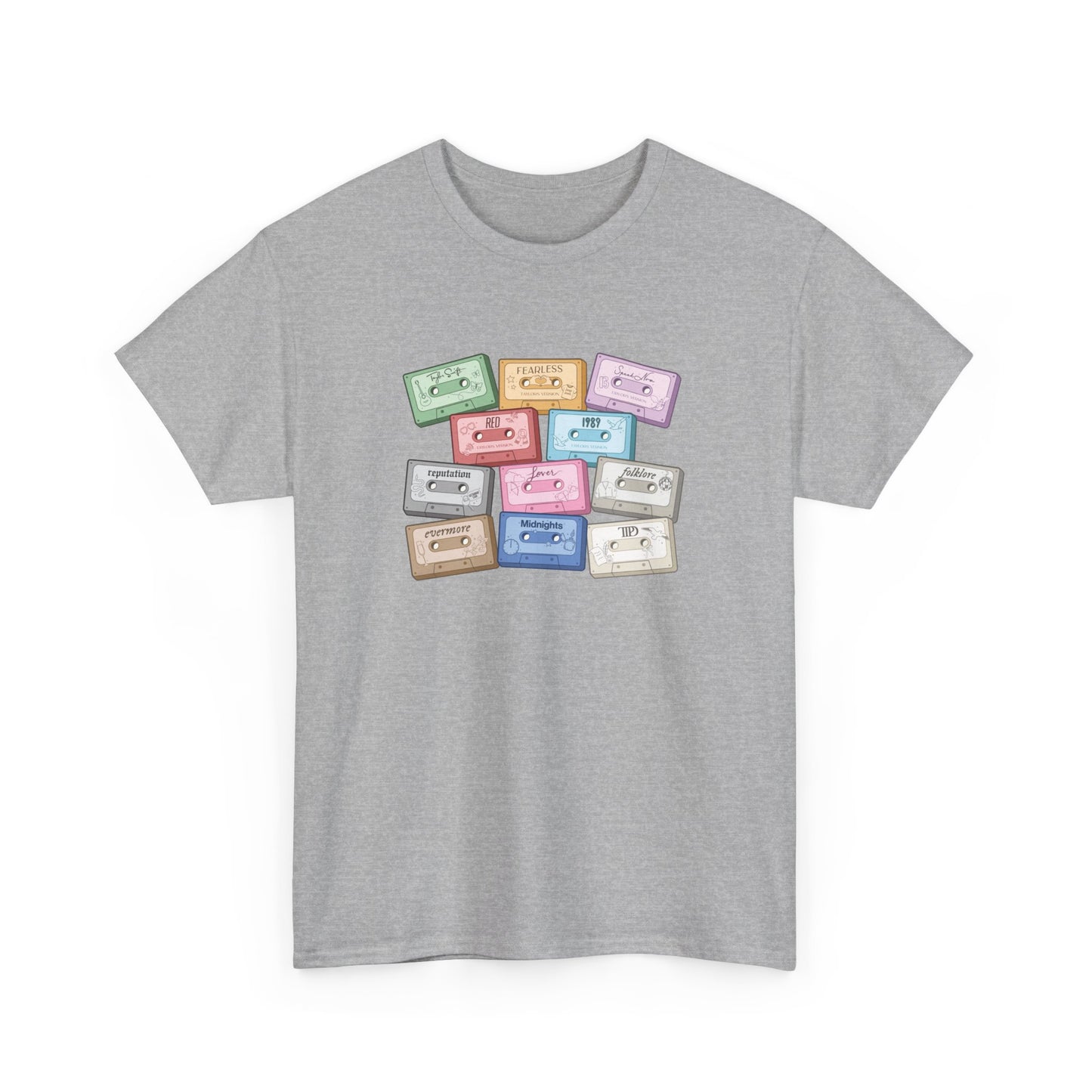 Taylor Swift Cassette eras albums Unisex Heavy Cotton Tee