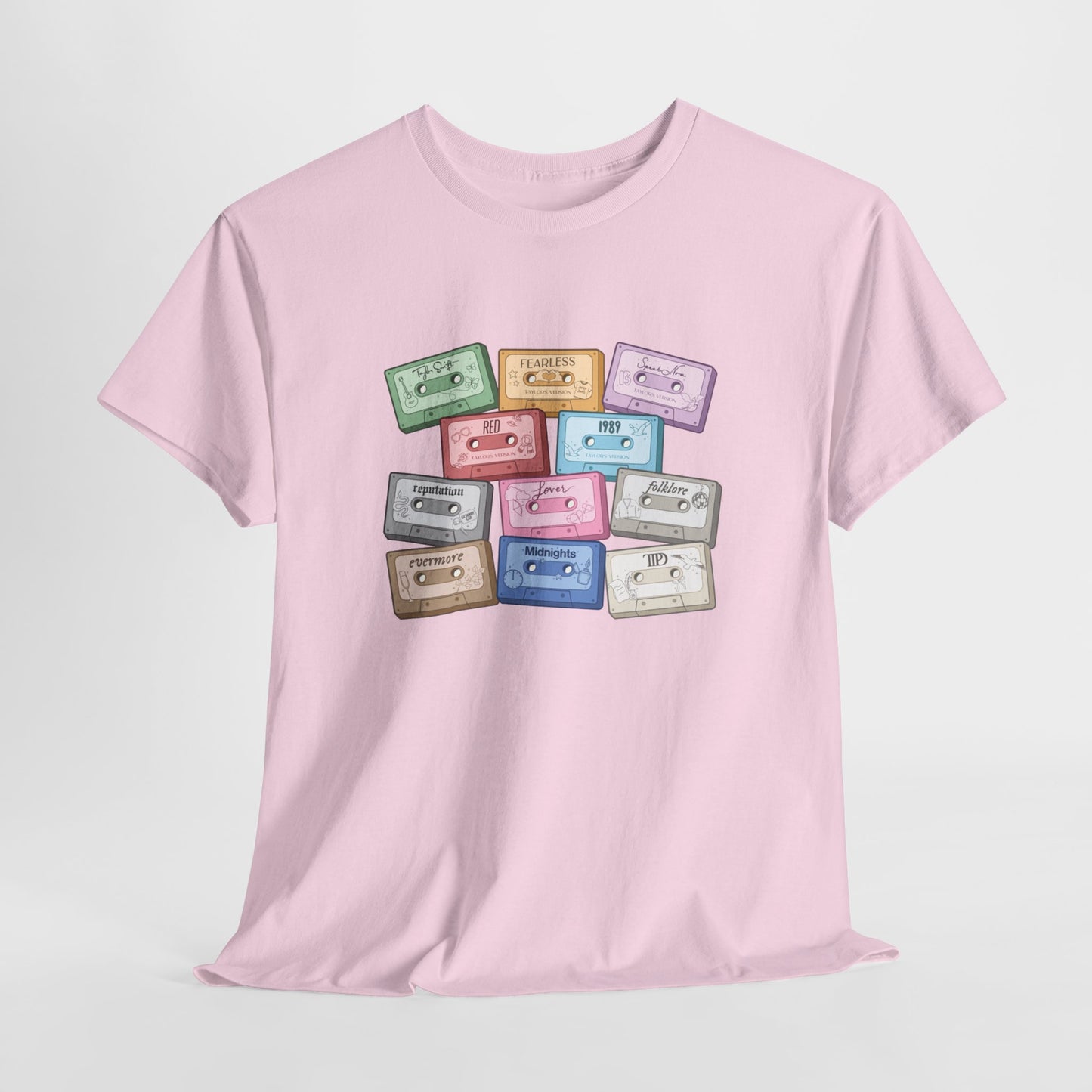 Taylor Swift Cassette eras albums Unisex Heavy Cotton Tee