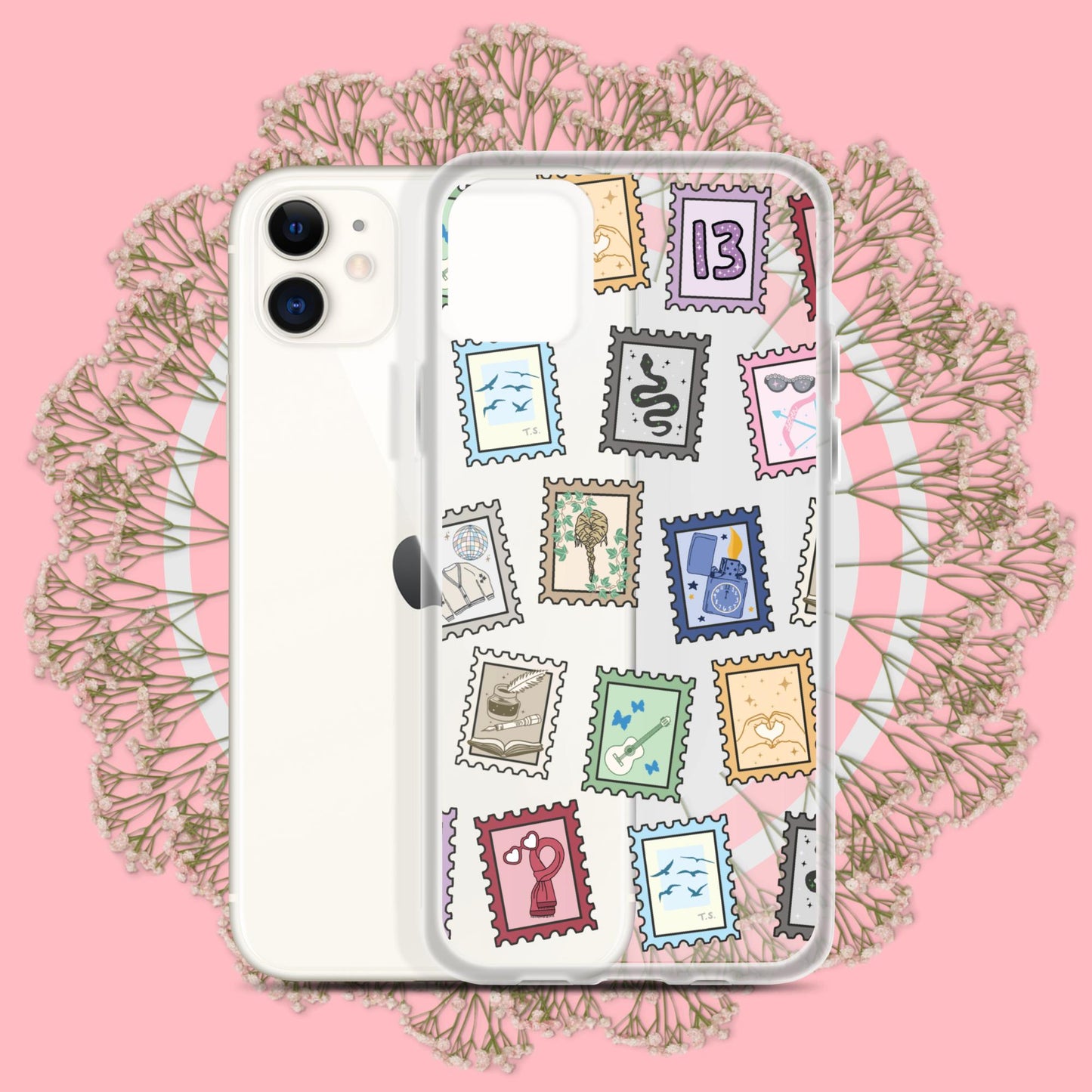 Taylor Swift Eras tour stamps Clear Case for iPhone®