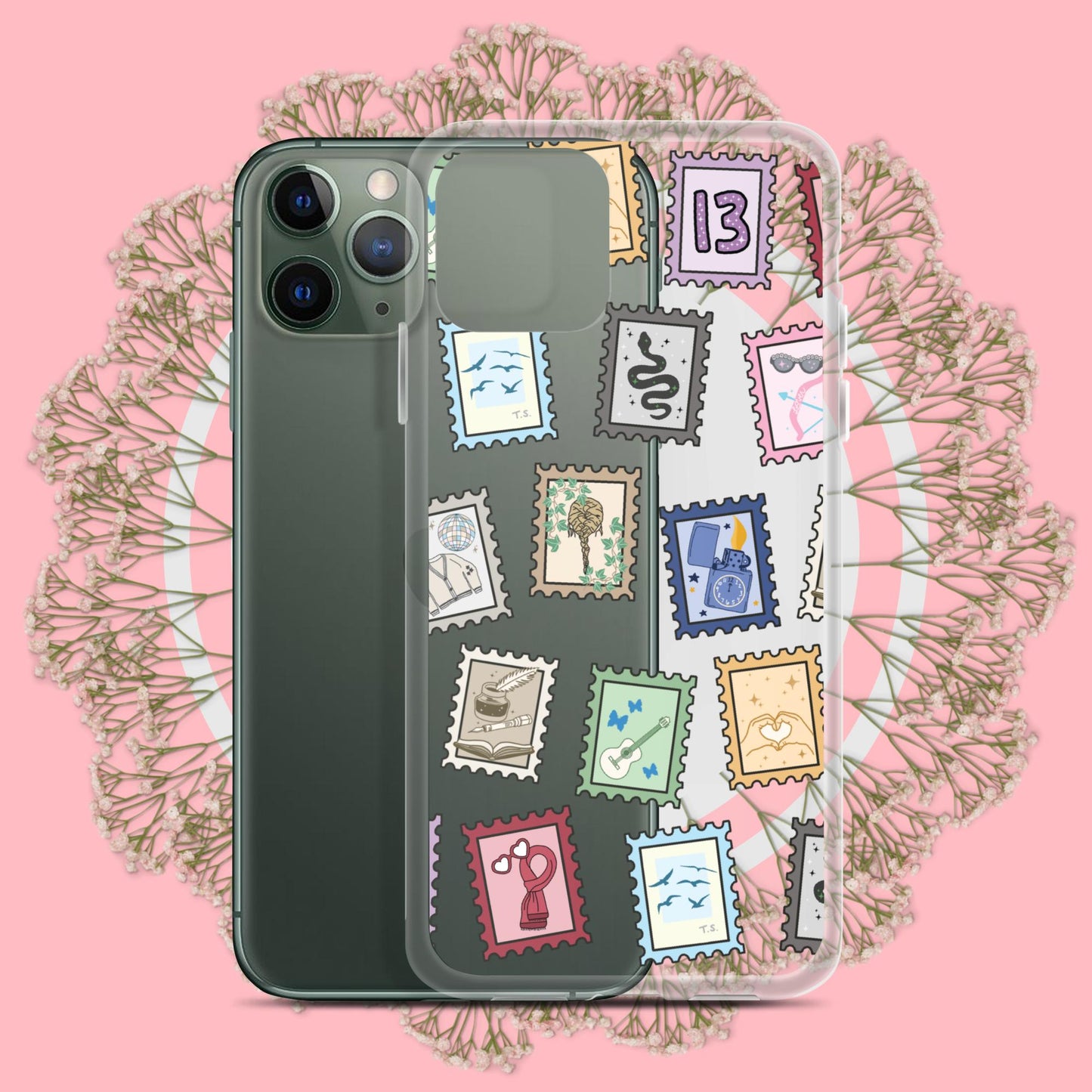 Taylor Swift Eras tour stamps Clear Case for iPhone®