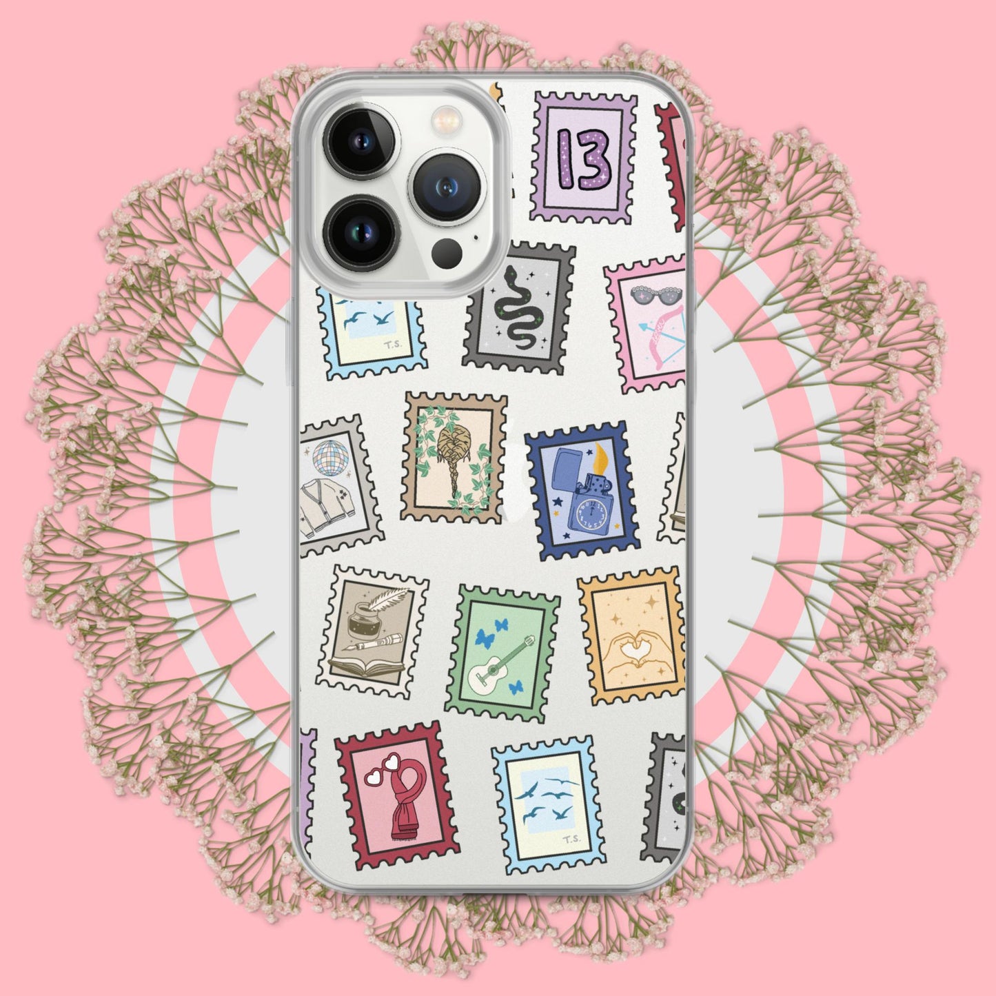 Taylor Swift Eras tour stamps Clear Case for iPhone®