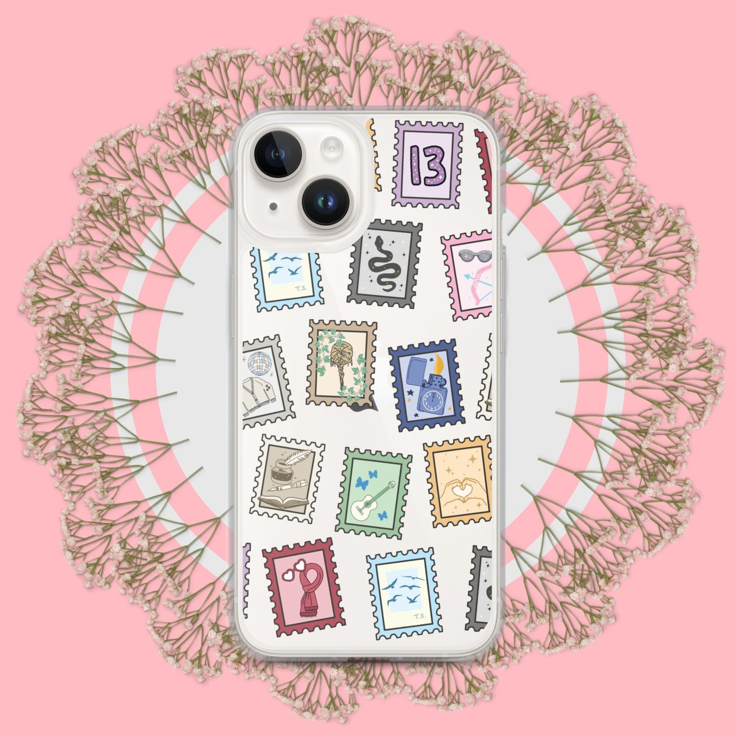 Taylor Swift Eras tour stamps Clear Case for iPhone®