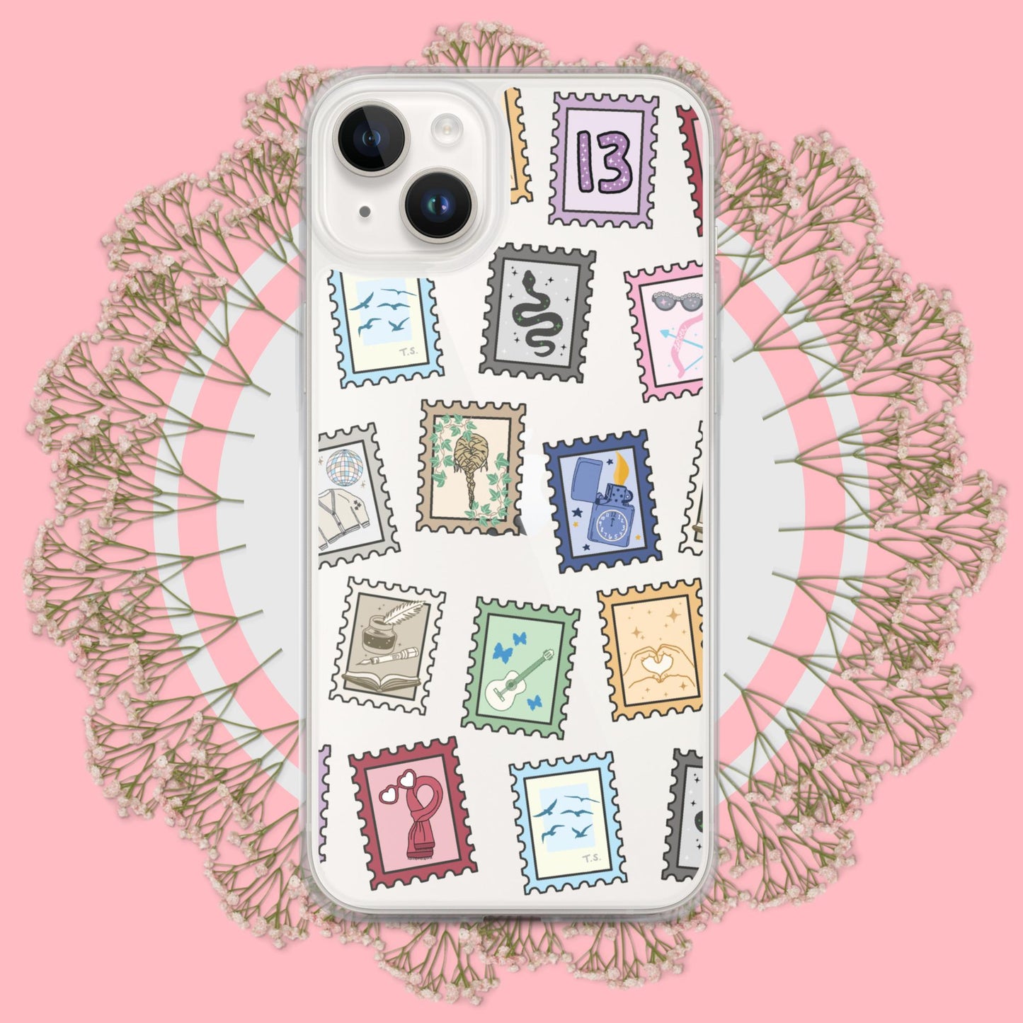 Taylor Swift Eras tour stamps Clear Case for iPhone®