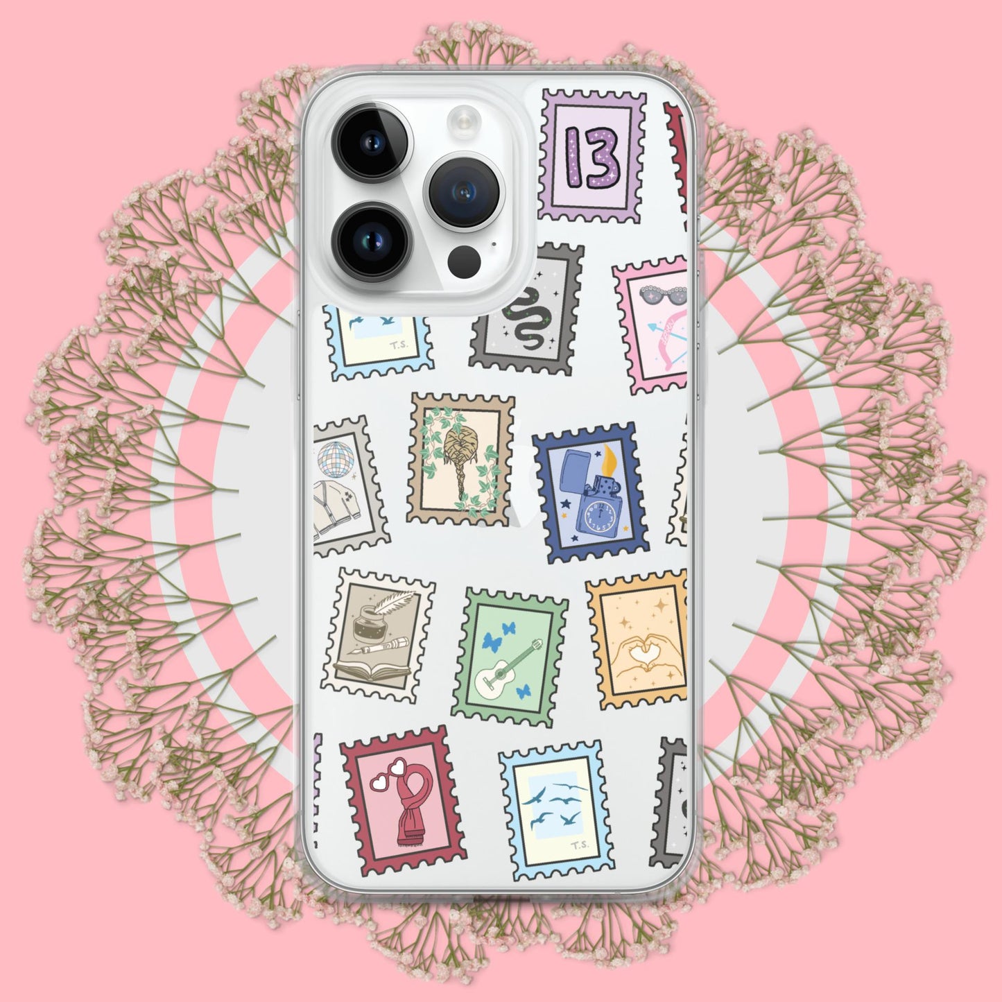 Taylor Swift Eras tour stamps Clear Case for iPhone®