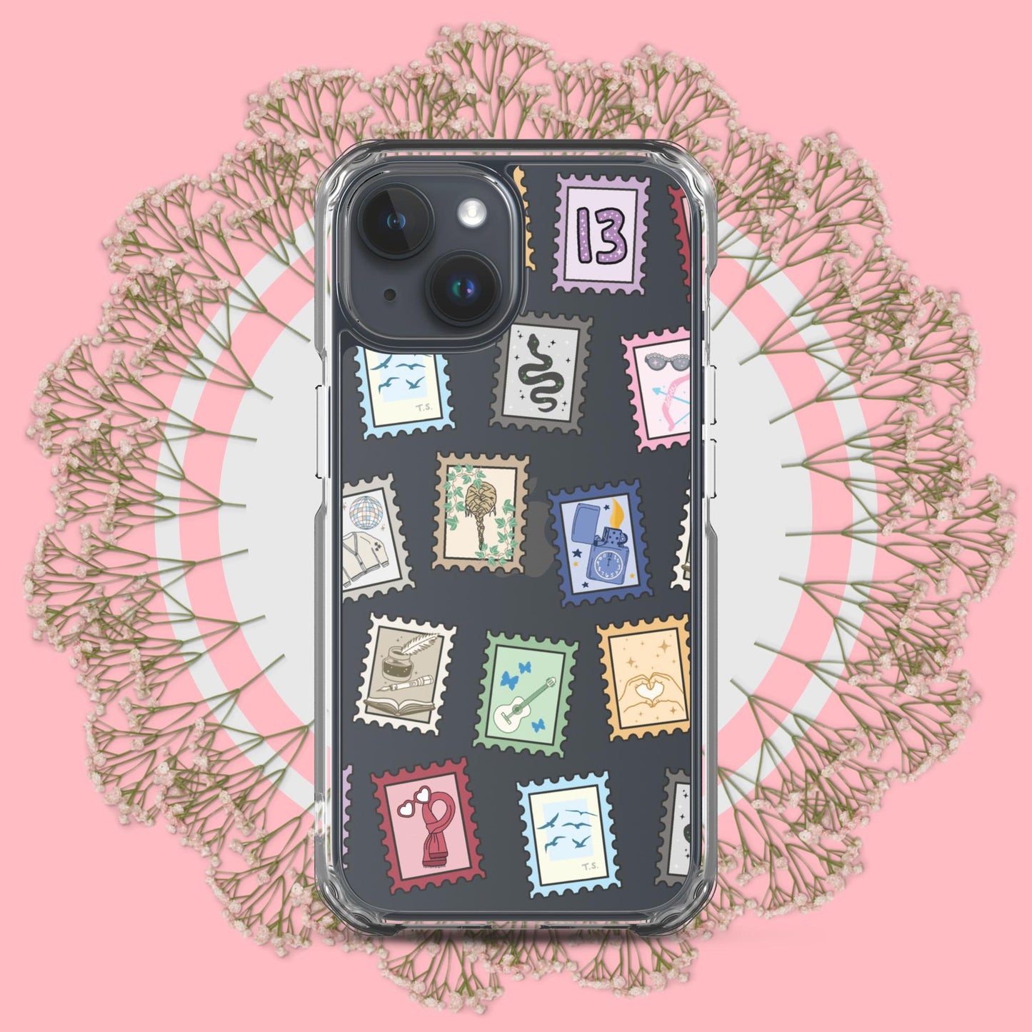 Taylor Swift Eras tour stamps Clear Case for iPhone®