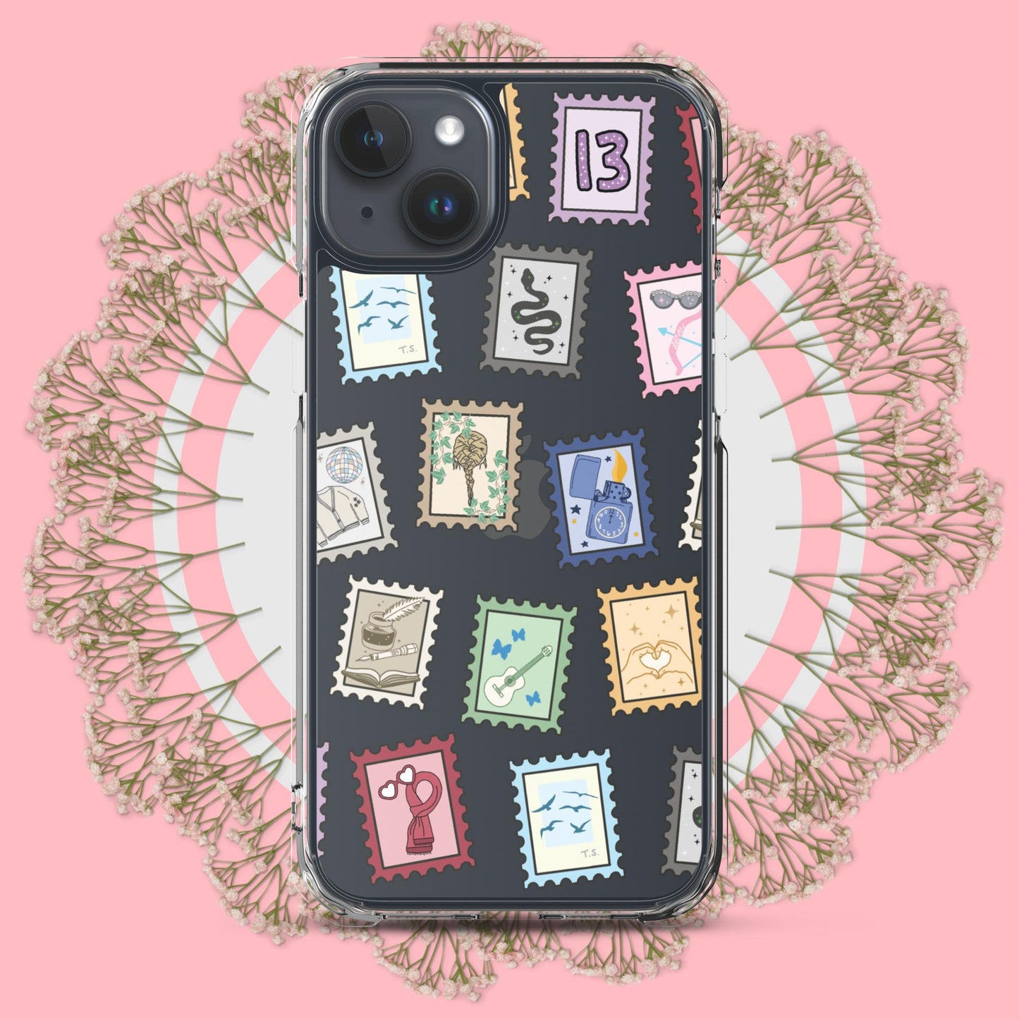 Taylor Swift Eras tour stamps Clear Case for iPhone®