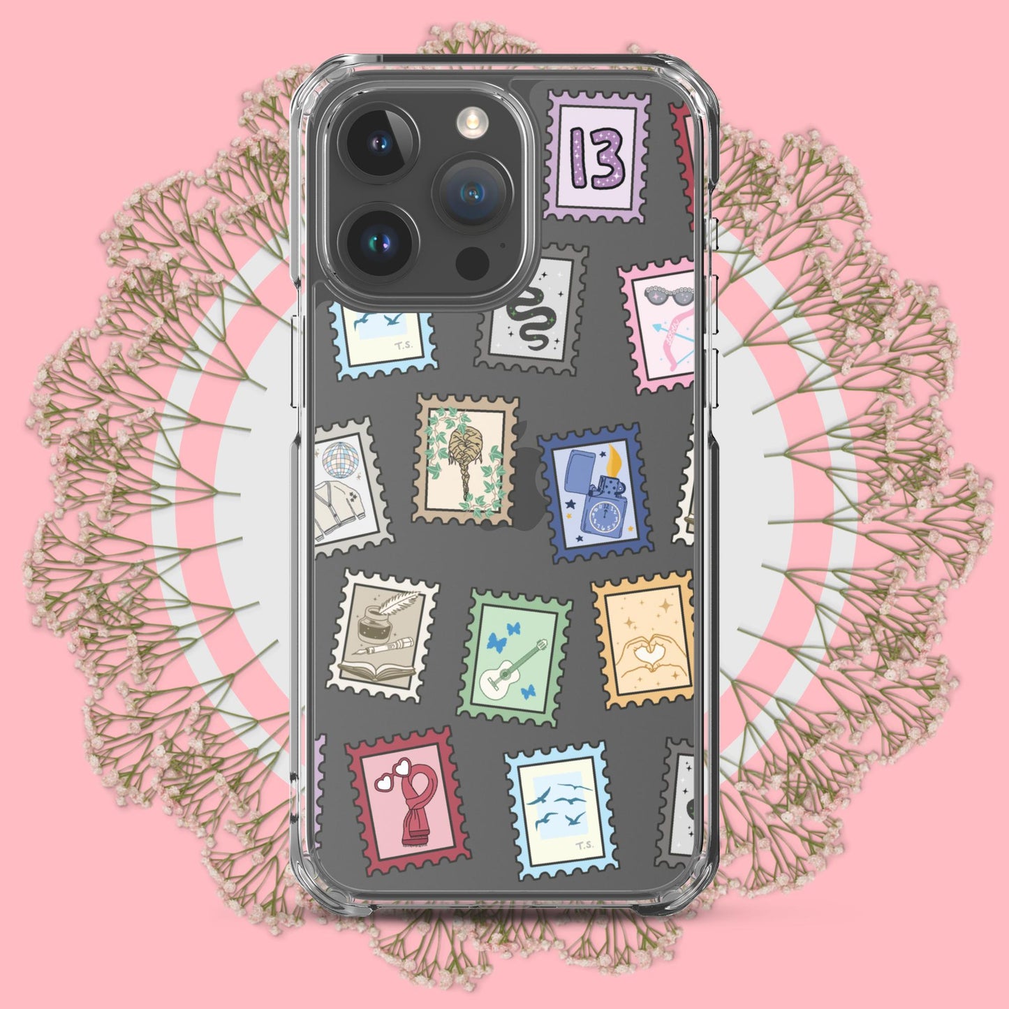 Taylor Swift Eras tour stamps Clear Case for iPhone®