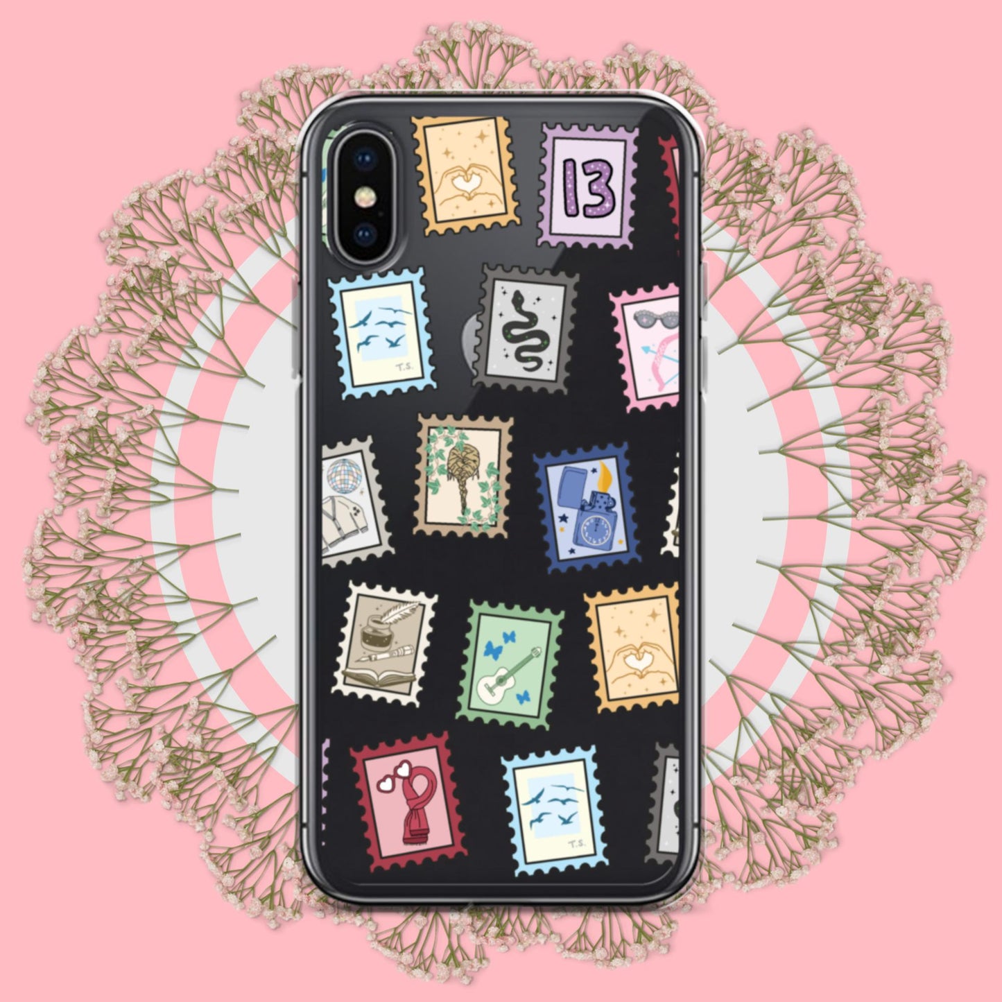 Taylor Swift Eras tour stamps Clear Case for iPhone®