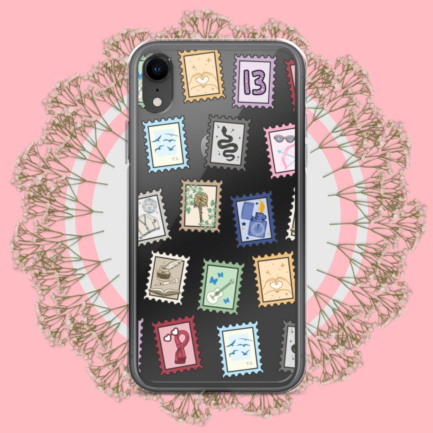 Taylor Swift Eras tour stamps Clear Case for iPhone®