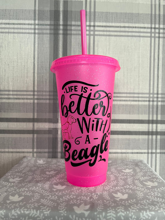 Life is better with a beagle tumbler