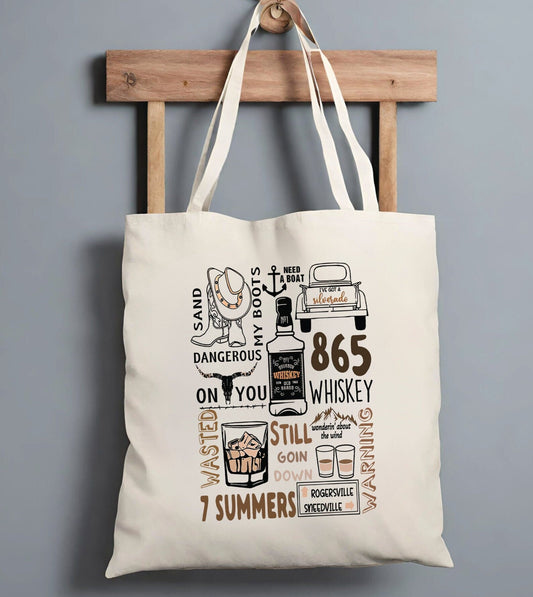 Country music lover tote bag