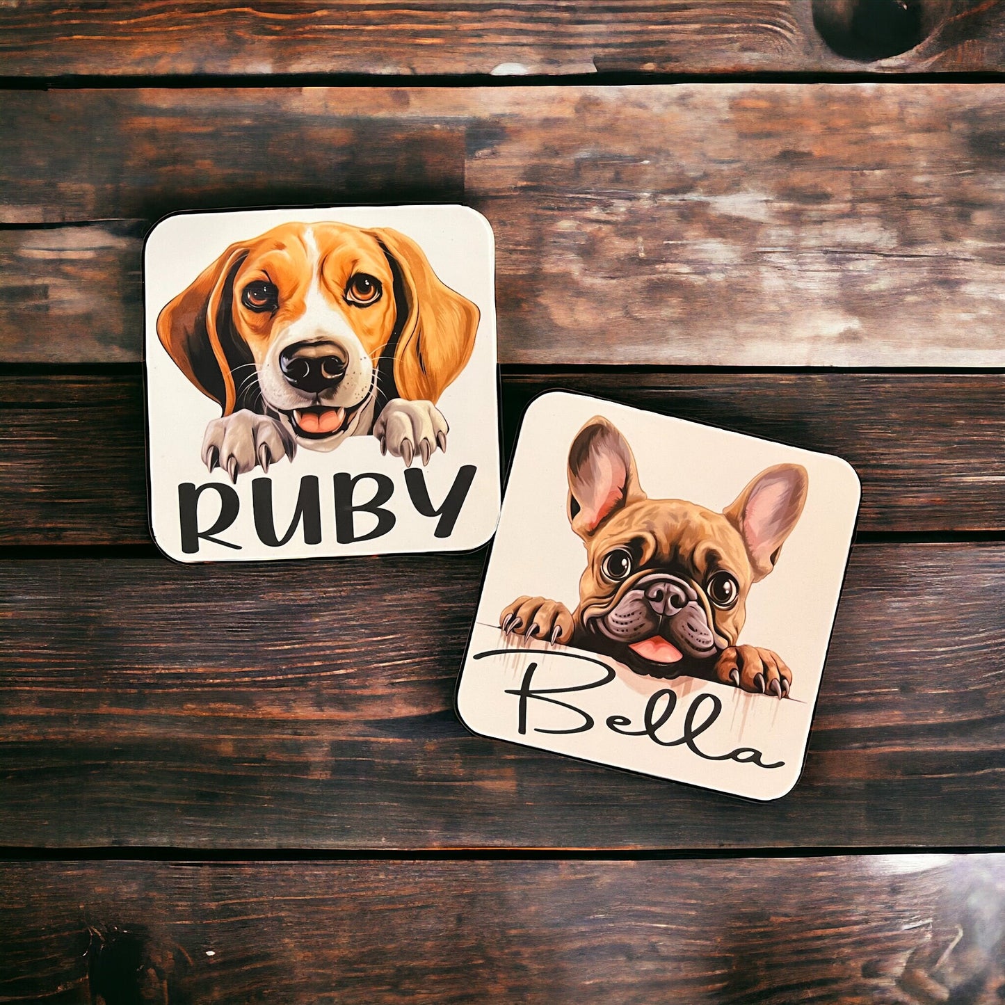 Personalised Dog Coaster, 215 breeds dog lover