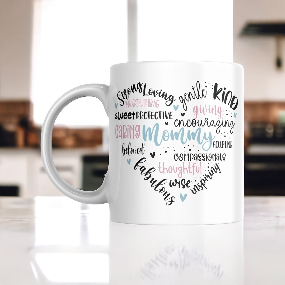 Mothers day heart mug, mom, mommy, granny, grandma