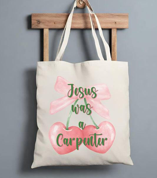 Jesus was a Carpenter t-shirt tote bag Coachella